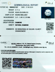 0.17/Cents Natural Diamond with Govt. Lab Certificate-95000